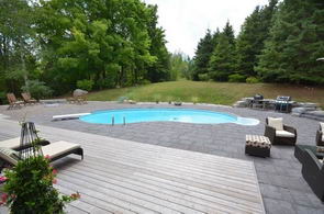 View of Inground Pool and Property - Country homes for sale and luxury real estate including horse farms and property in the Caledon and King City areas near Toronto